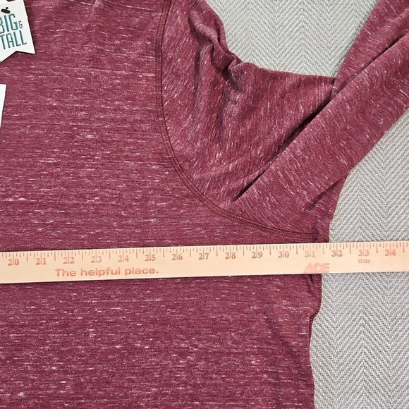 Sonoma Goods for Life Super Soft Crewneck Tee Size 4XB Long Sleeve Brick Red NWT - Picture 3 of 16